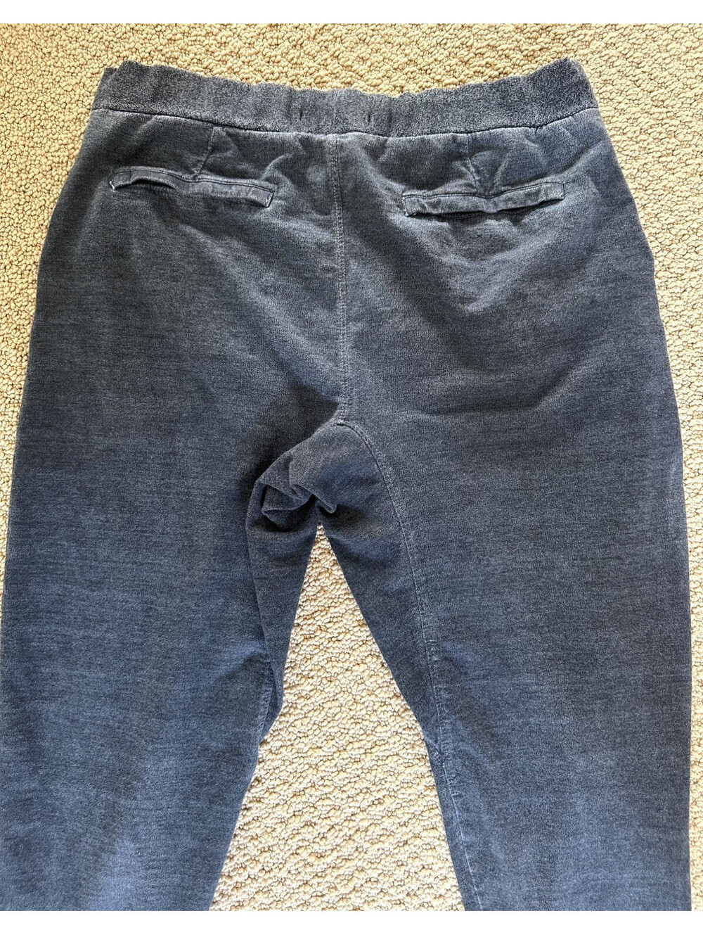 JOHN VARVATOS Pants Mens L French Terry Jogger Sweatpants Drawstring Washed Blue - Picture 4 of 9